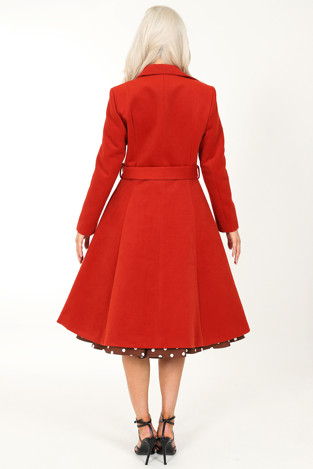 Imogen Swing Coat in Orange